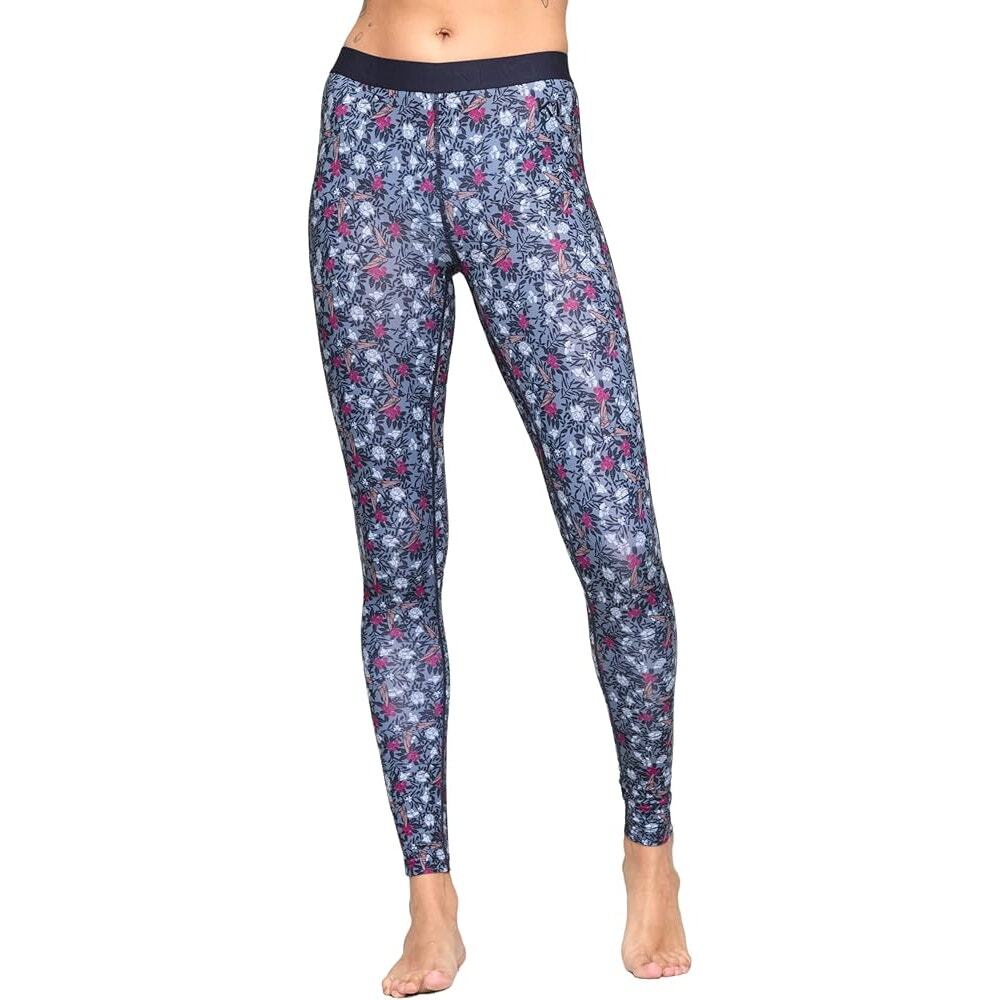 Kari Traa Fryd Base Layer Pants Floral Quick Dry Outdoor Stretch Women Small